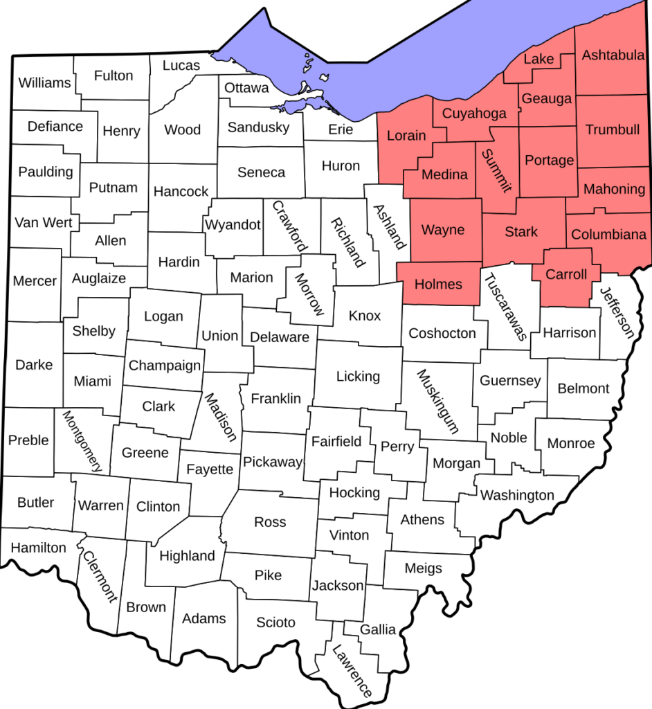 Northeast Ohio Counties